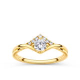 Everlasting Promise 0.50ct TW Round Brilliant Lab-Grown Diamond Ring Set in 9ct Yellow Gold
