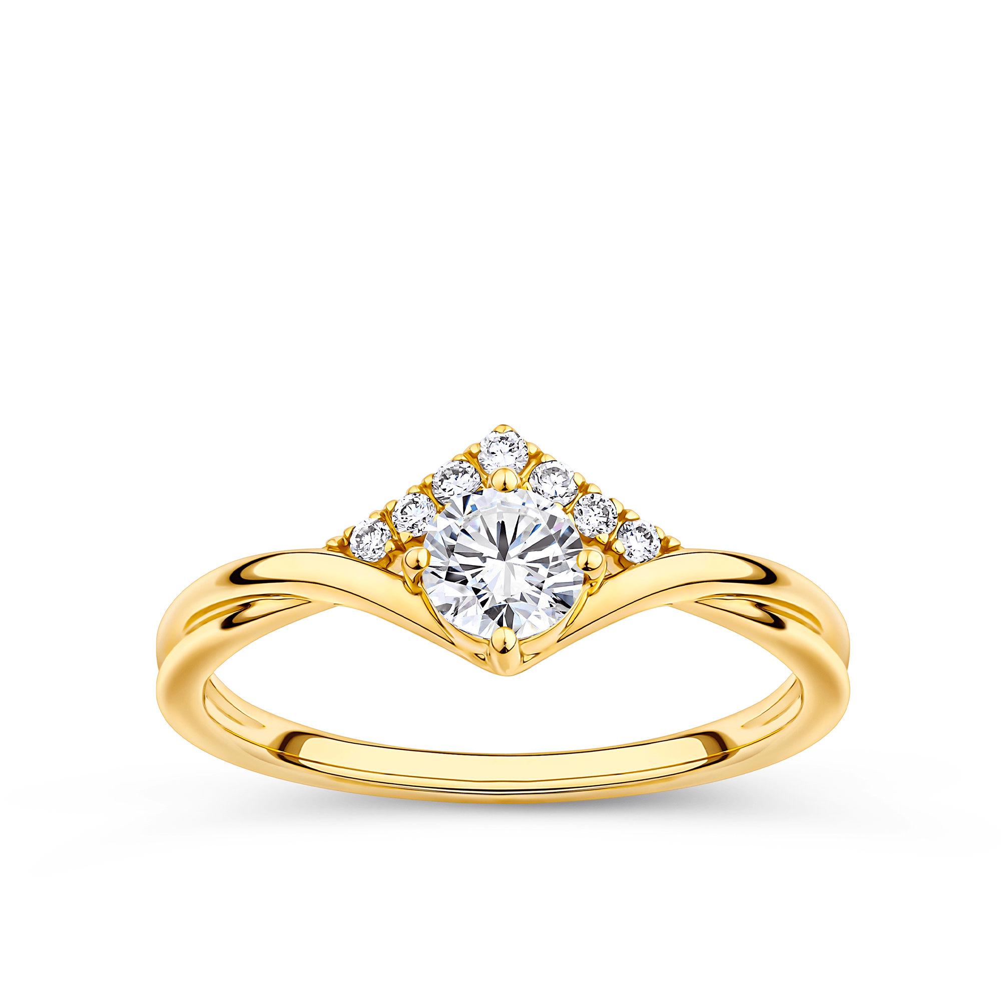 Everlasting Promise 0.50ct TW Round Brilliant Lab-Grown Diamond Ring Set in 9ct Yellow Gold