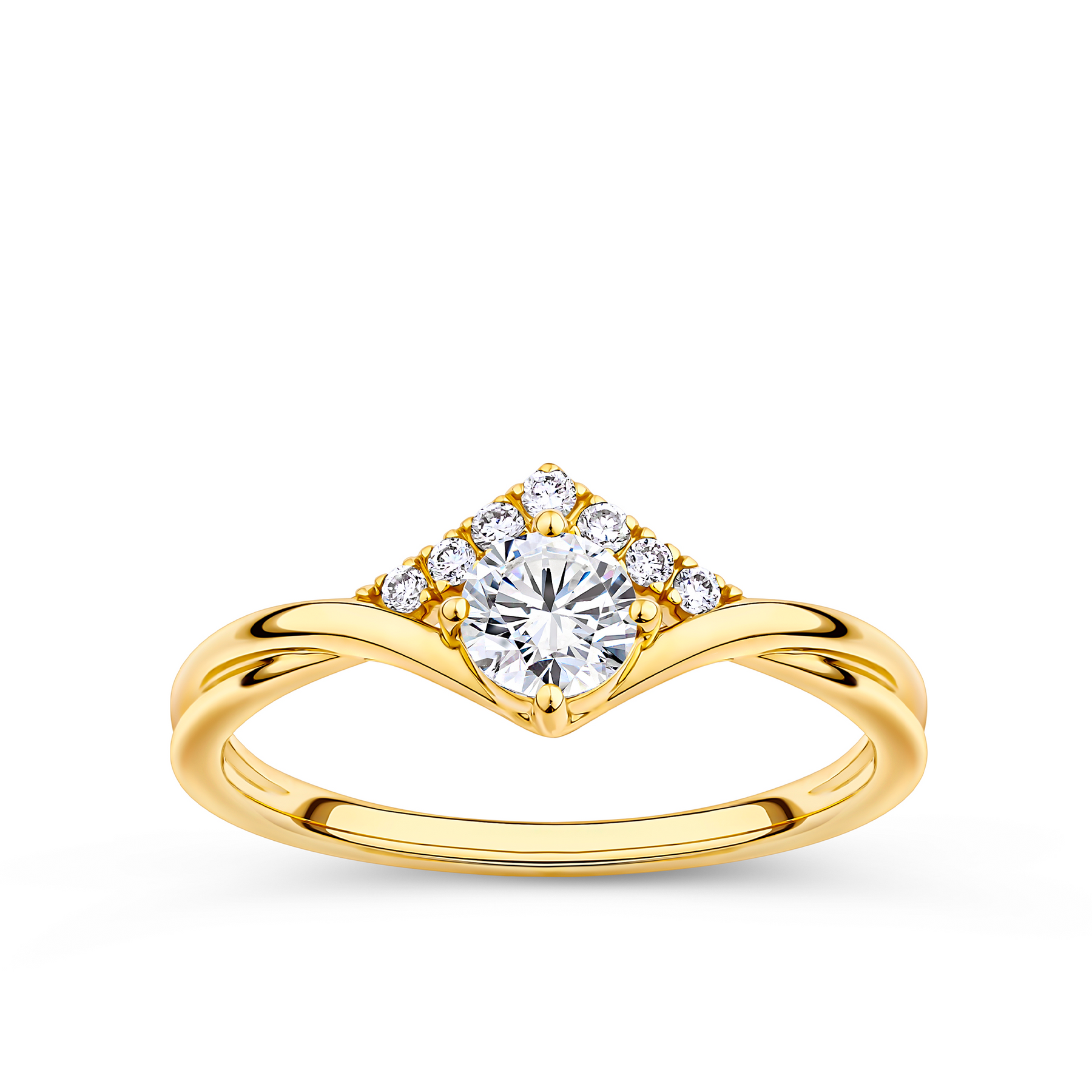 Everlasting Promise 0.50ct TW Lab Grown Diamond Round Brilliant Ring Set in 9ct Yellow Gold