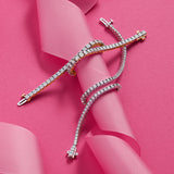 0.50ct TW Illusion Set Diamond Tennis Bracelet in Sterling Silver