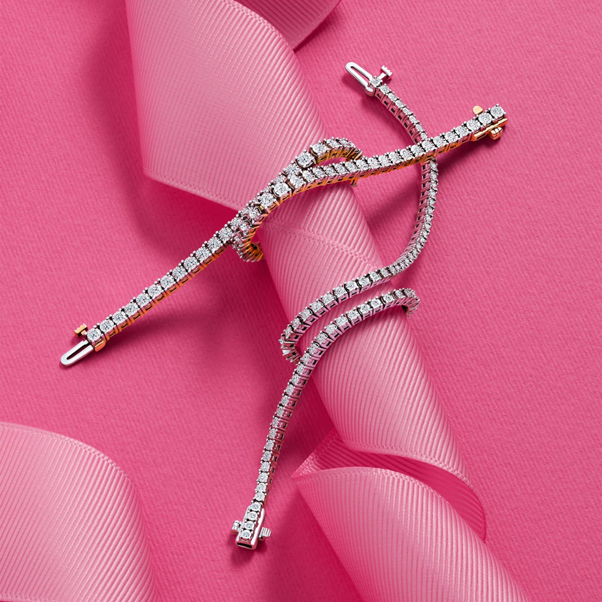 0.50ct TW Illusion Set Diamond Tennis Bracelet in Sterling Silver