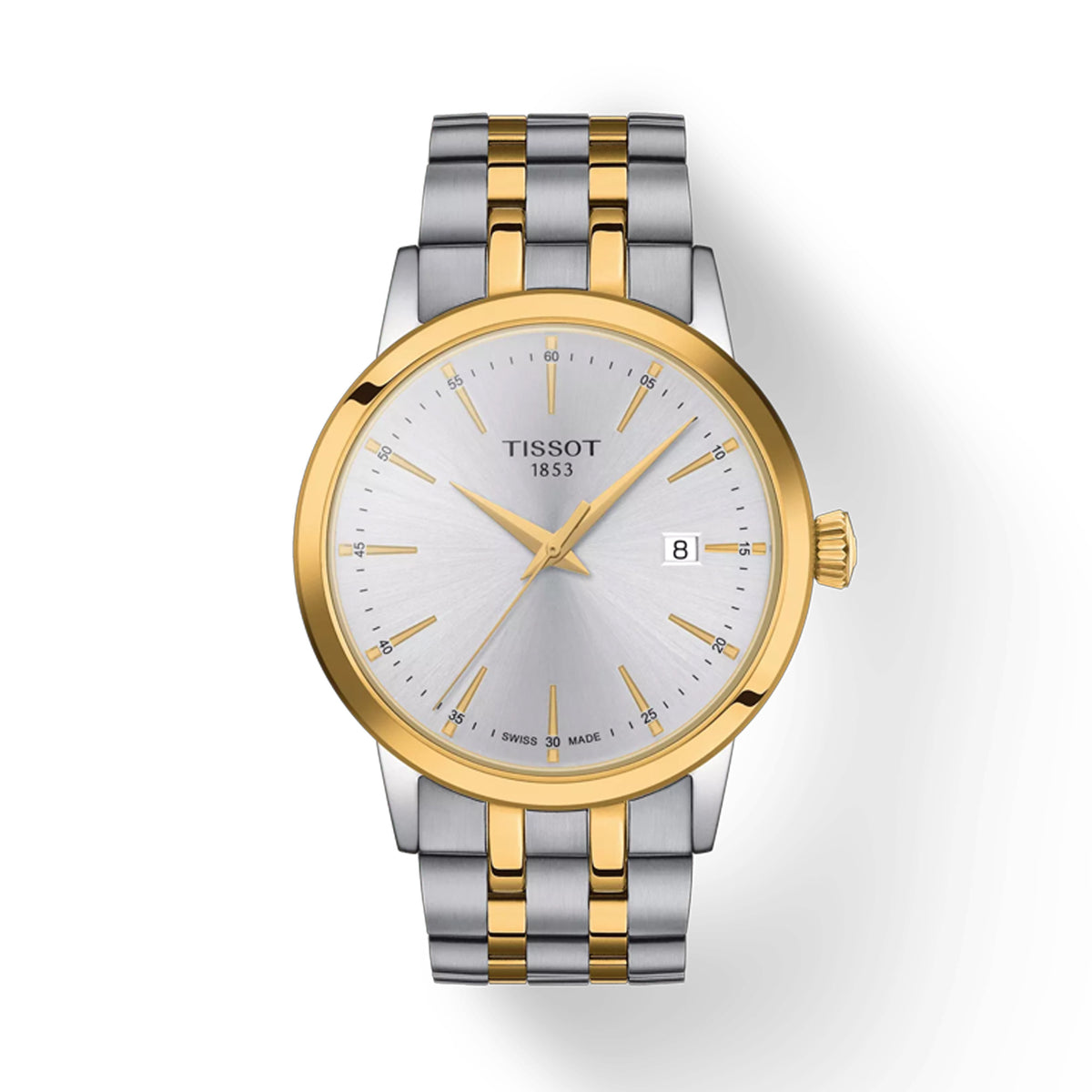 Tissot Stainless Steel & Yellow IP Mens Classic Dream T129.410.22.031.00