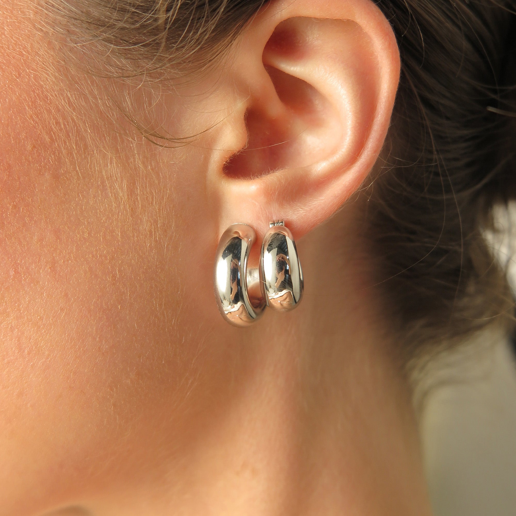 Hoop Earrings in Sterling Silver