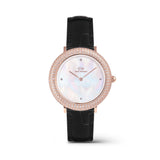 Daniel Wellington Crystalline Bezel Black Croc Rose Gold Watch