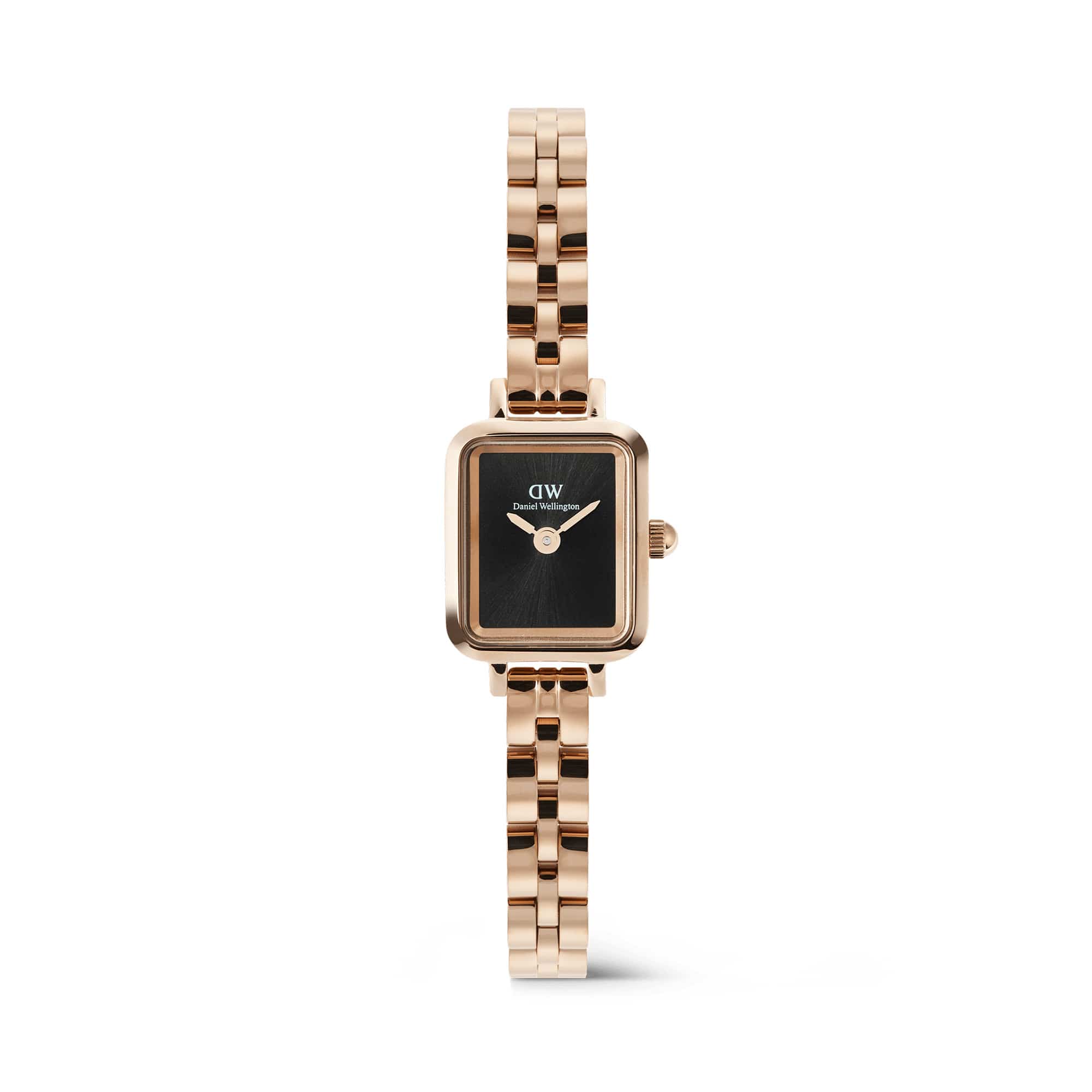 Daniel Wellington Quadro Mini Arch 3-link Onyx Sunray Rose Gold