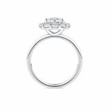 Everlasting 2.10ct TW Round Brilliant Lab-Grown Diamond Floral Halo Engagement Ring in 18ct White Gold