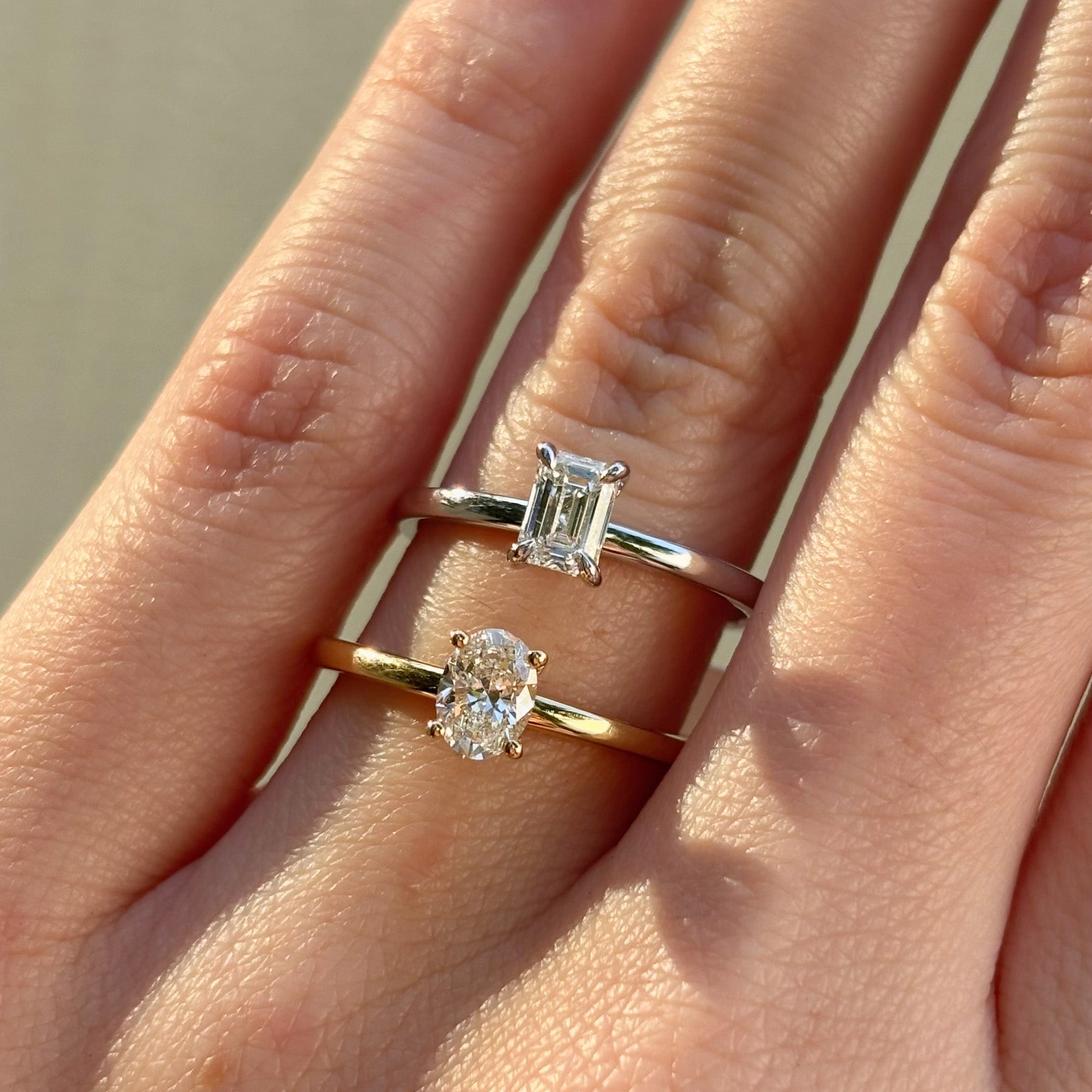 1917™ 0.50ct Diamond Emerald Cut Solitaire Engagement Ring in 18ct White Gold