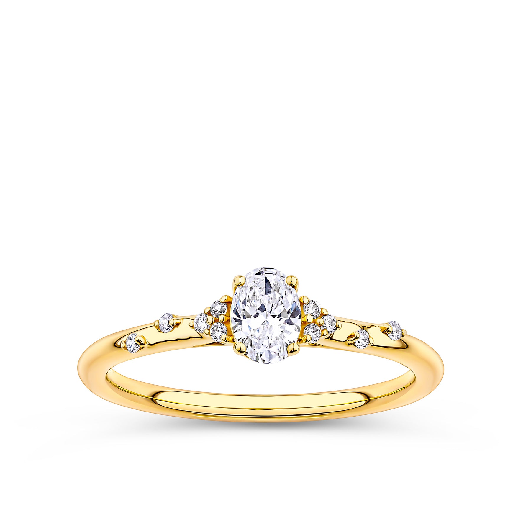 Everlasting Promise 0.33ct TW Lab Grown Diamond Oval Cut Ring in 9ct Yellow Gold