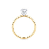 Everlasting 1.25ct TW Oval Lab-Grown Diamond Solitaire Engagement Ring in 18ct Yellow and White Gold