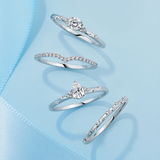 Everlasting Promise 0.12ct TW Lab-Grown Diamond Chevron Ring in 9ct White Gold