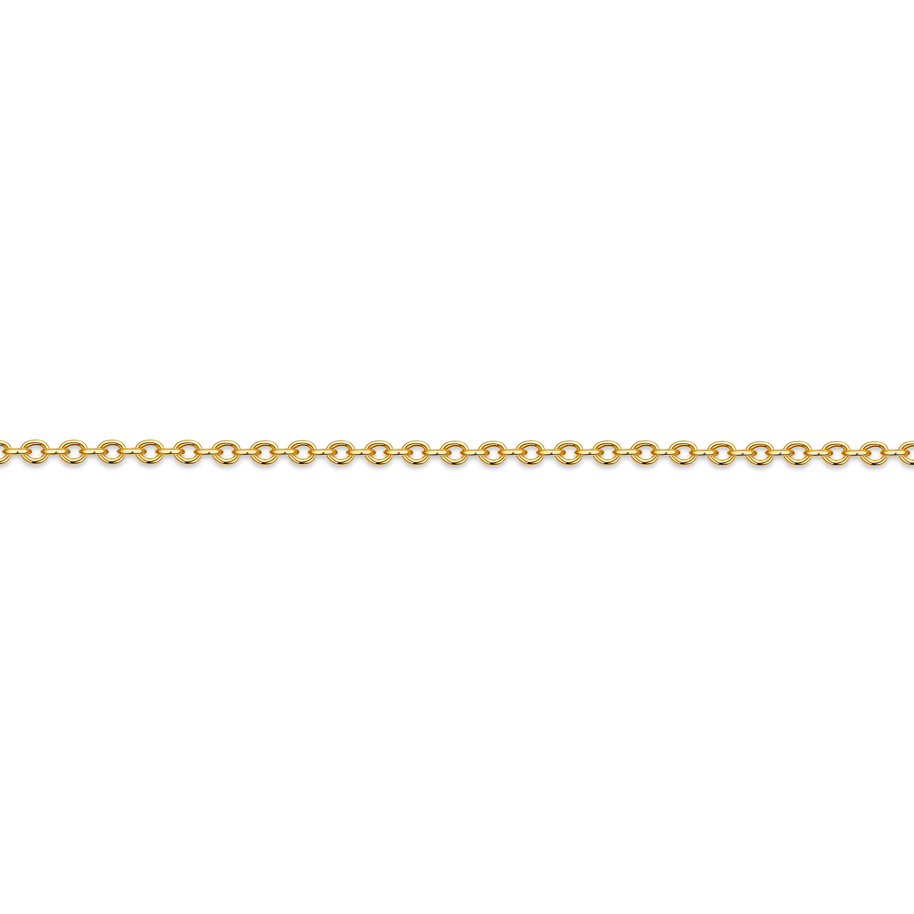 Round Cable 45cm Chain in 18ct Yellow Gold
