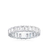 Everlasting 4.40ct TW Emerald Cut Lab-Grown Diamond Full Eternity Wedding Band in 18ct White Gold