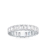 Everlasting 4.40ct TW Emerald Cut Lab-Grown Diamond Full Eternity Wedding Band in 18ct White Gold