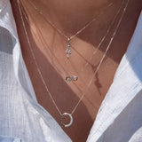 Diamond Circle Drop Pendant in 9ct Yellow Gold