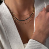 Layered Paperclip, Herringbone & Anchor Necklace