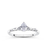 Everlasting Promise 0.33ct TW Pear Lab-Grown Diamond Ring in 9ct White Gold