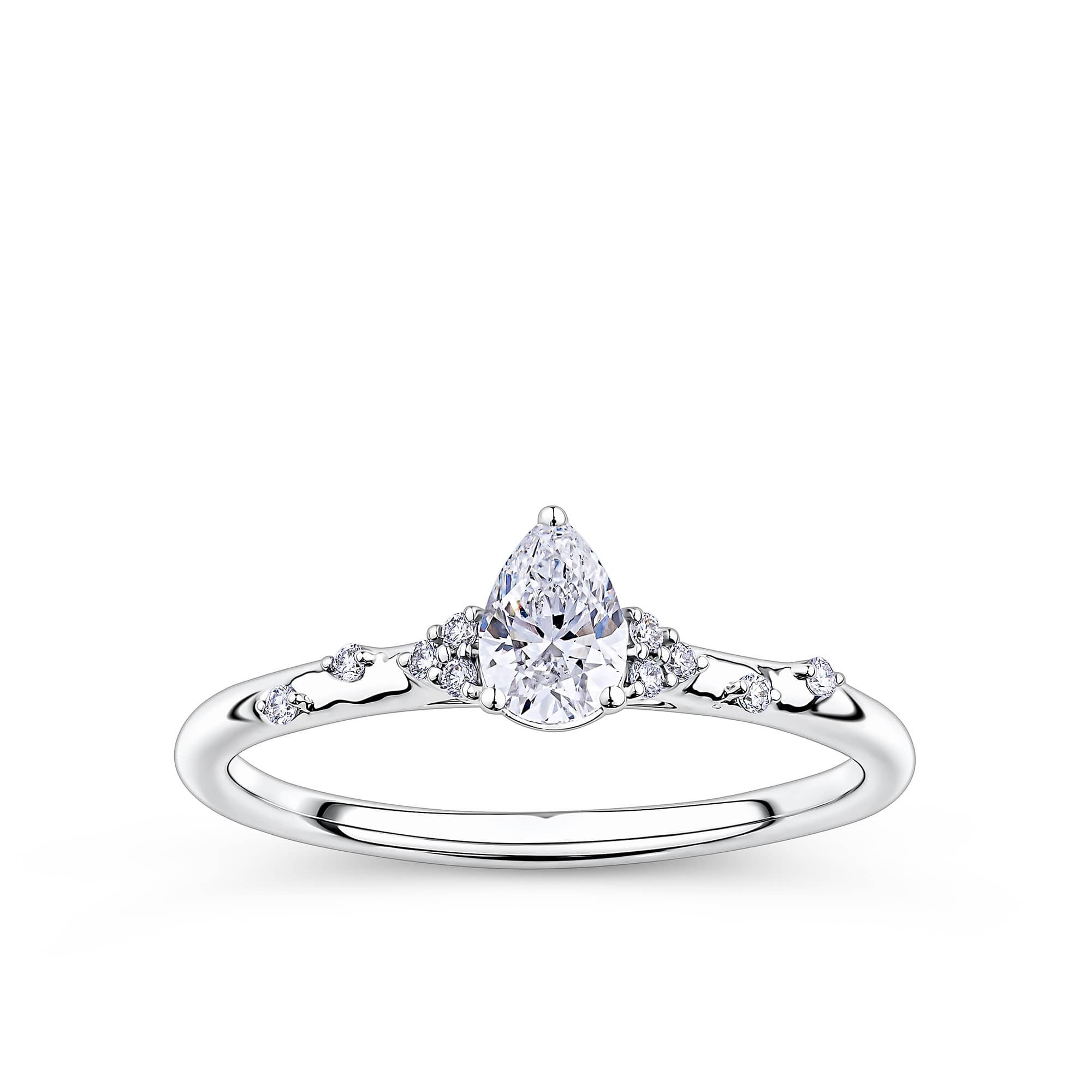 Everlasting Promise 0.33ct TW Pear Lab-Grown Diamond Ring in 9ct White Gold