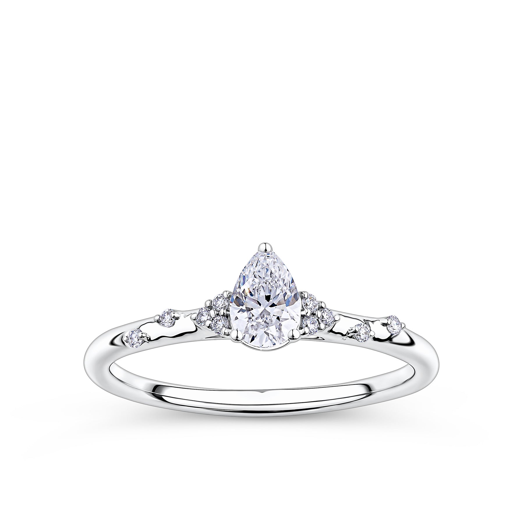 Everlasting Promise 0.33ct TW Lab Grown Diamond Pear Cut Ring in 9ct White Gold