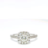 1.12ct TDW Diamond Halo Ring in 18ct White Gold