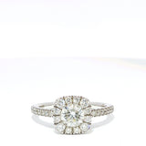 1.12ct TDW Diamond Halo Ring in 18ct White Gold
