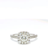 1.12ct TW Diamond Halo Ring in 18ct White Gold