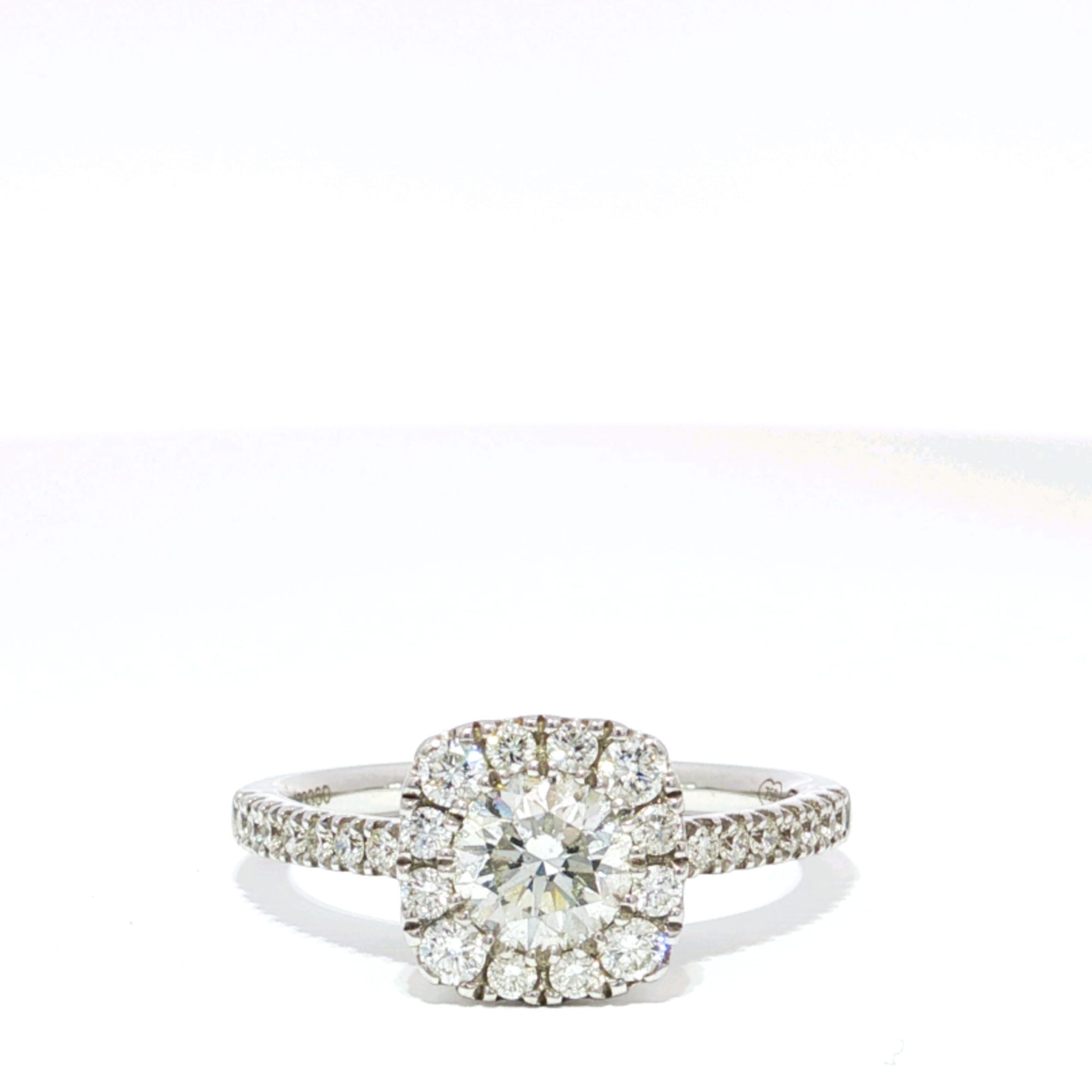 1.12ct TW Diamond Halo Ring in 18ct White Gold
