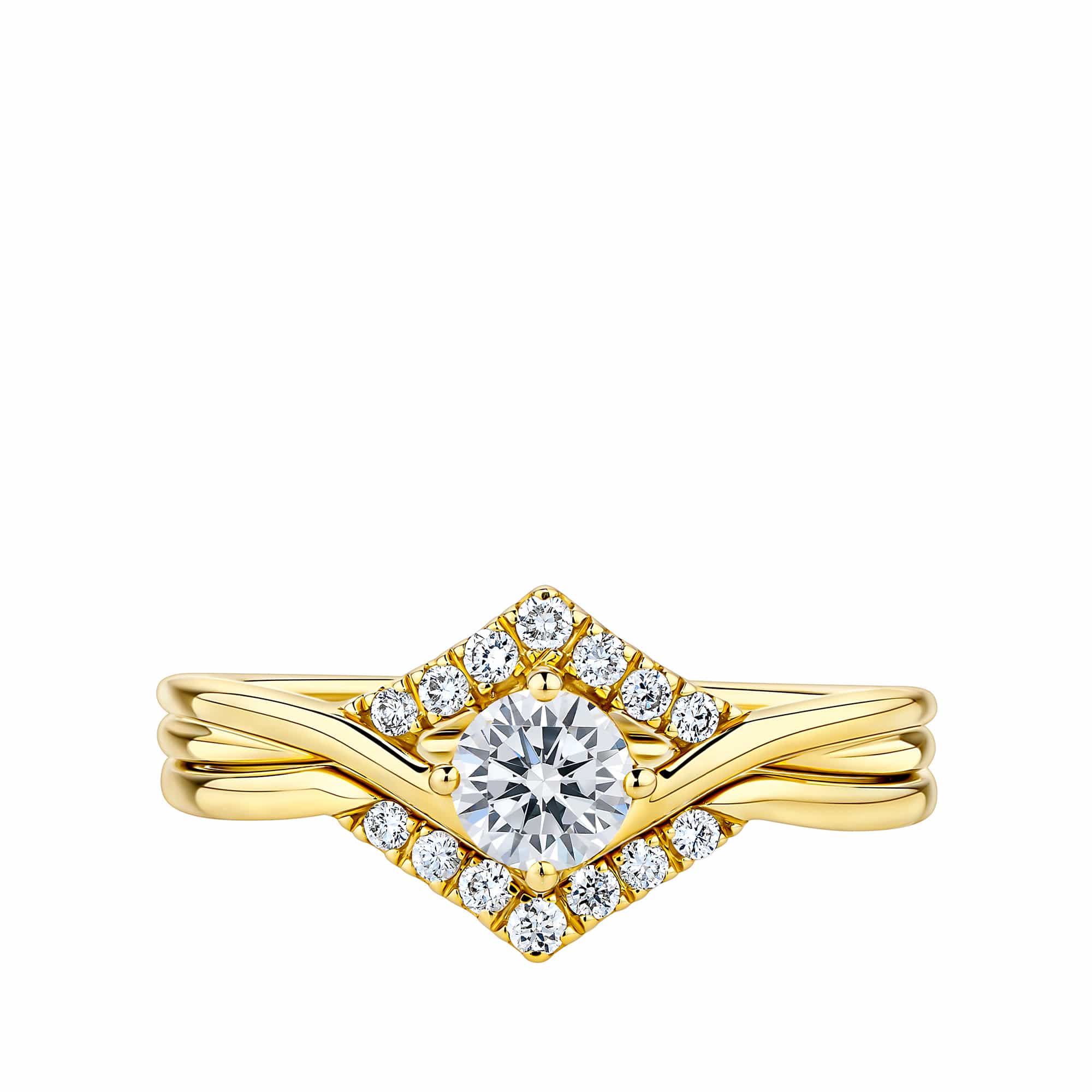 Everlasting Promise 0.50ct TW Round Brilliant Lab-Grown Diamond Ring Set in 9ct Yellow Gold