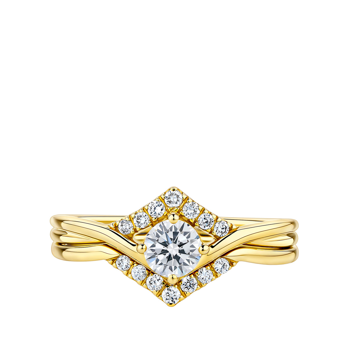 Everlasting Promise 0.50ct TW Round Brilliant Lab-Grown Diamond Ring Set in 9ct Yellow Gold