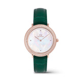 Daniel Wellington Crystalline Bezel Green Croc Rose Gold Watch