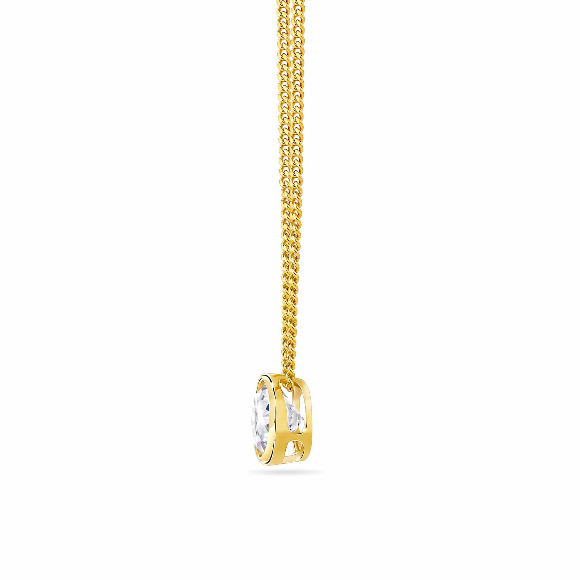 Cubic Zirconia Pendant in 9ct Yellow Gold