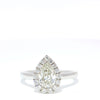 1.31ct TDW Diamond Pear Ring in 18ct White Gold