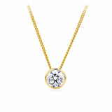 Cubic Zirconia Pendant in 9ct Yellow Gold