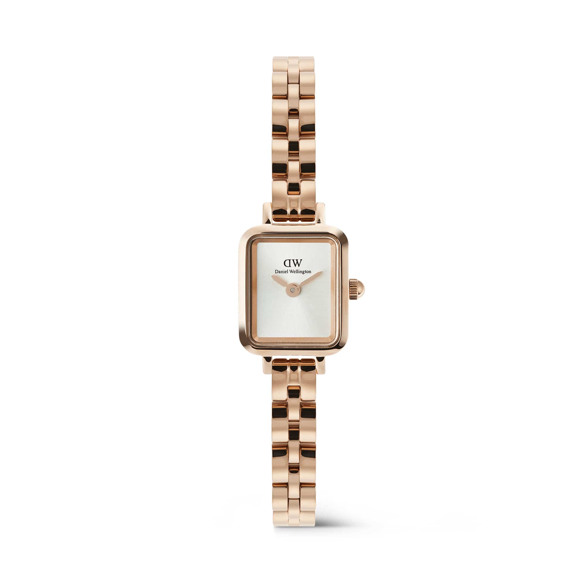 Daniel Wellington Quadro Mini Arch 3-link White Sunray Rose Gold