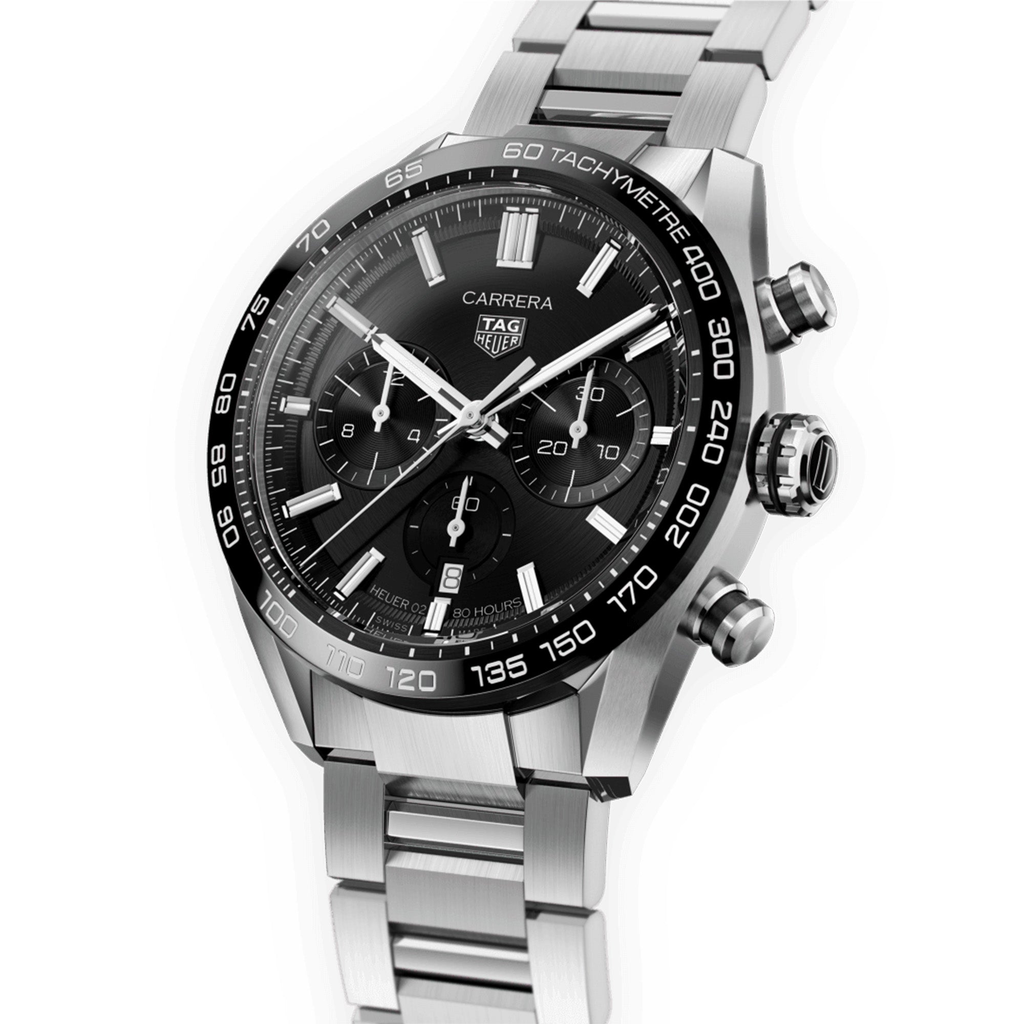 TAG Heuer Carrera Men's 44mm Stainless Steel Automatic Chronograph Watch CBN2A1B.BA0643