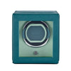 WOLF Cub Seltzer Single Watch Winder with Cover Teal/Mint