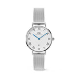 Daniel Wellington Petite Roman Numerals Date Silver