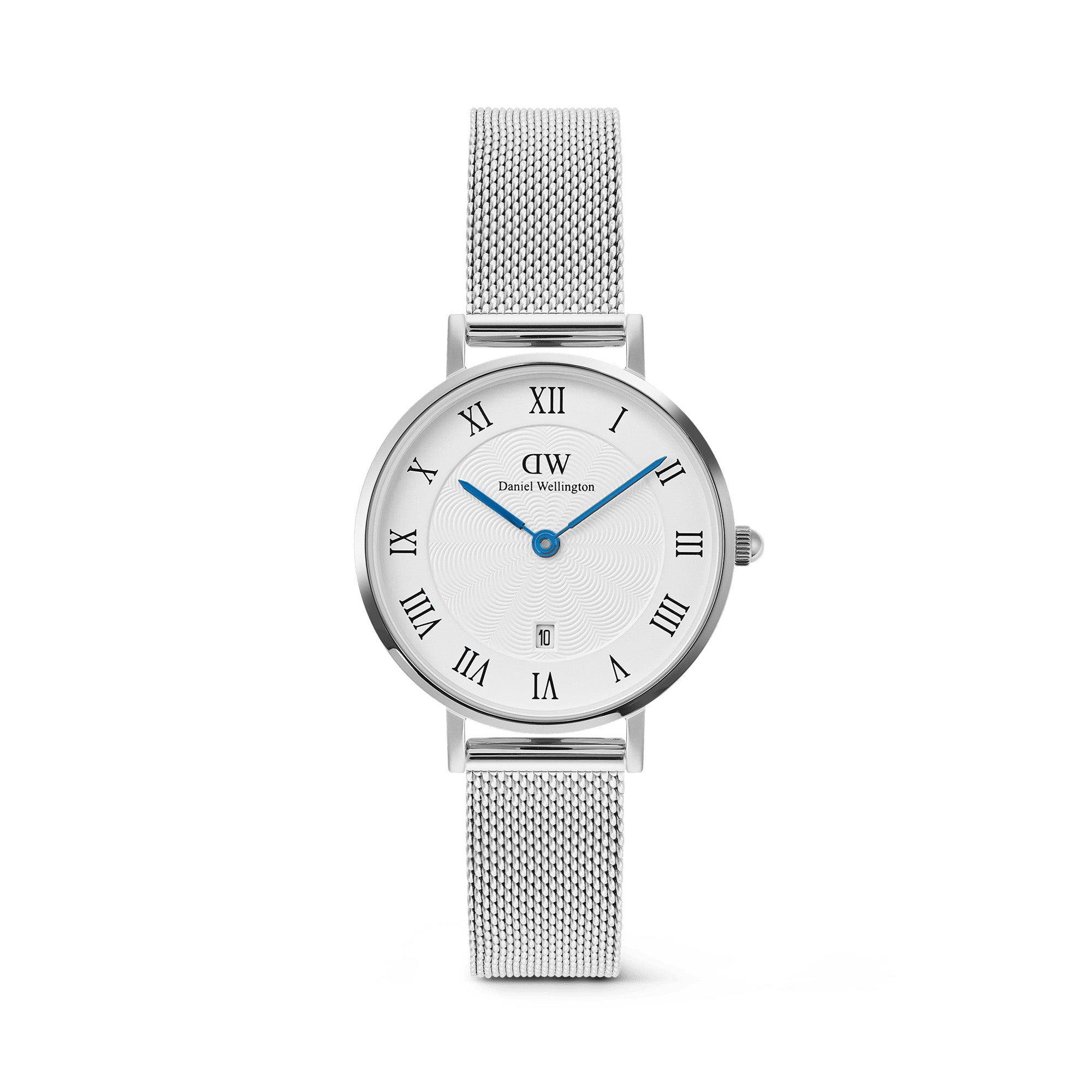 Daniel Wellington Petite Roman Numerals Date Silver