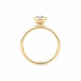 Everlasting 1.25ct TW Lab-Grown Diamond Oval Cut Bezel Set Solitaire Engagement Ring in 18ct Yellow Gold