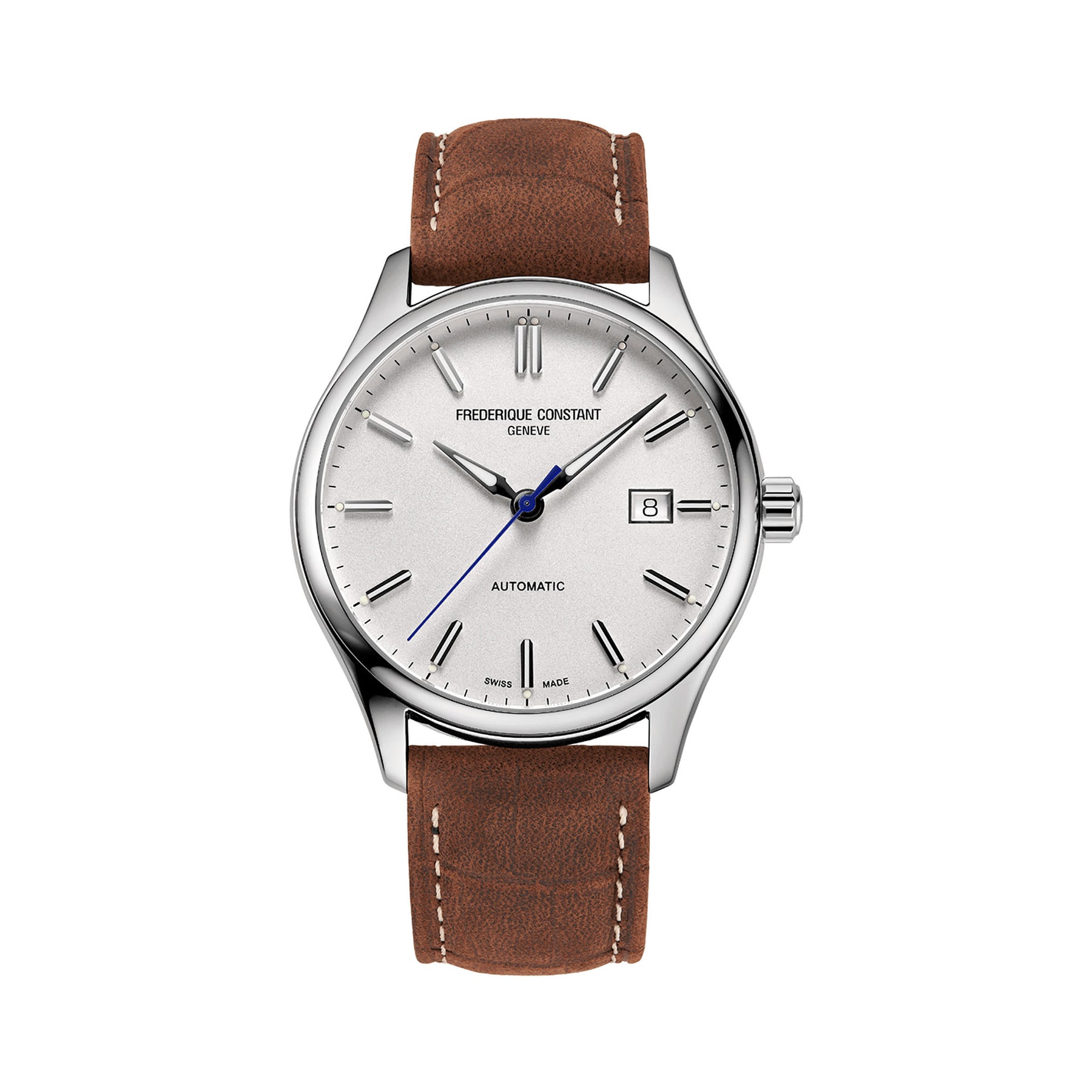 Frederique Constant Men's Classic Stainless Steel Automatic Dress Watch Silver Dial