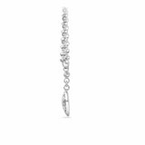 Fob Necklace with T-Bar and Filigree Heart in Sterling Silver