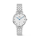 Daniel Wellington Petite Roman Numerals Date 5-linkSilver