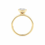 Everlasting 1.25ct TW Round Brilliant Lab-Grown Diamond Bezel Set Solitaire Engagement Ring in 18ct Yellow Gold