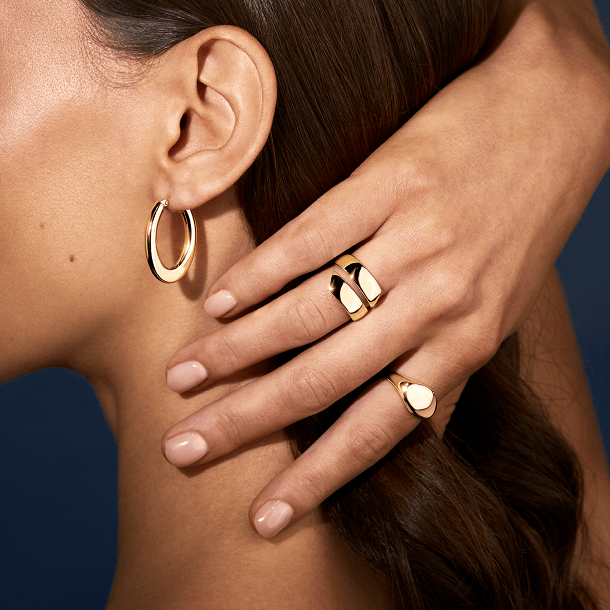 Bold Hollow Wrap Dress Ring in 9ct Yellow Gold