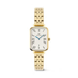 Daniel Wellington QuadroRoman Numerals Date 5-link Gold