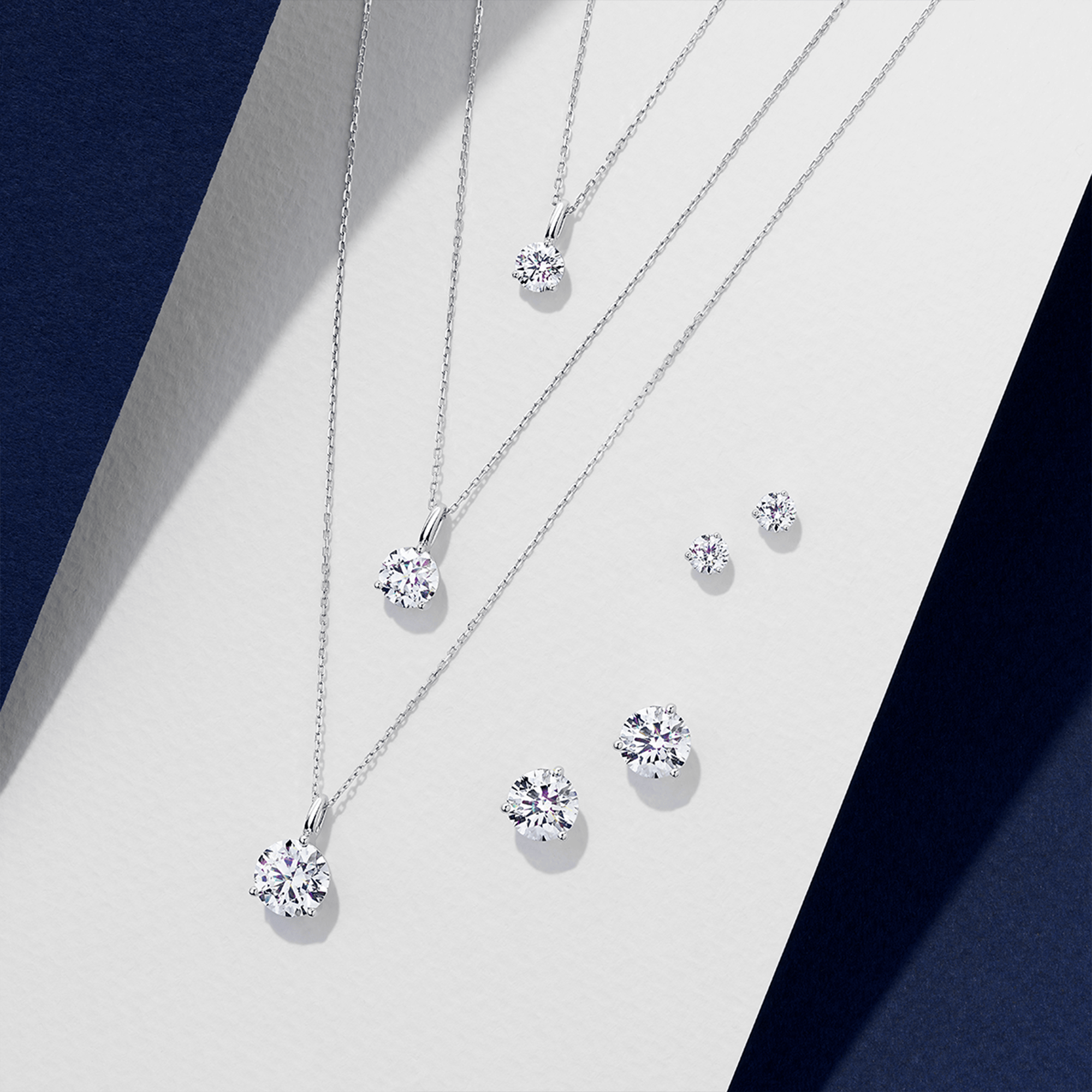 0.50ct TW Lab-Grown Diamond Solitaire Pendant with Chain in 18ct White Gold