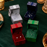 Four Square Gift Boxes with Earrings and Necklaces