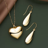 Tear Drop Hollow Earrings in 9ct Yellow Gold
