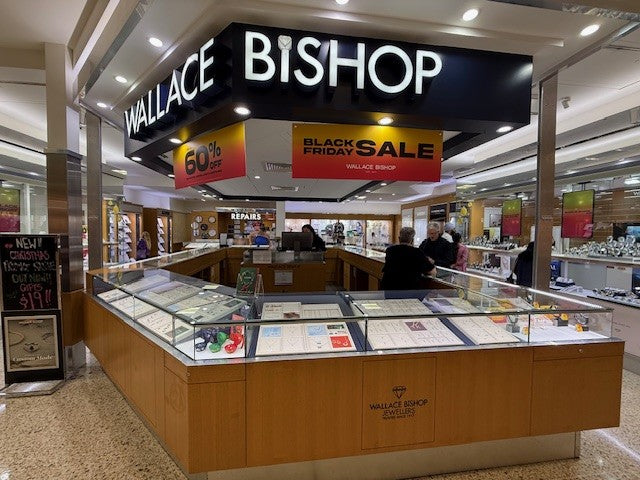 Wallace Bishop store interior in a shopping mall