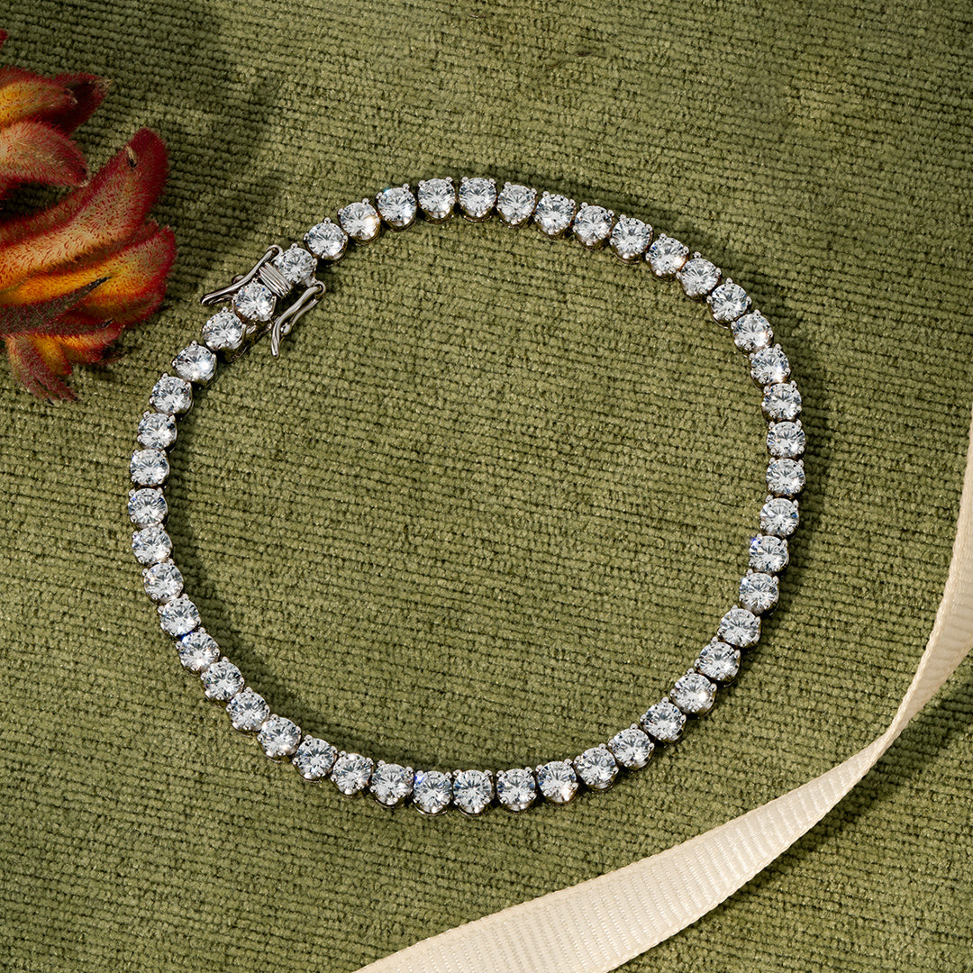 Cubic Zirconia Tennis Bracelet in Sterling Silver