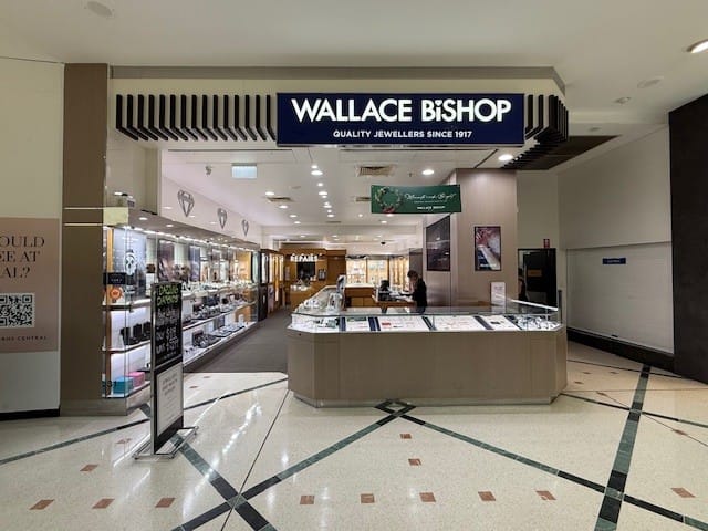 Wallace Bishop store interior inside a shopping centre